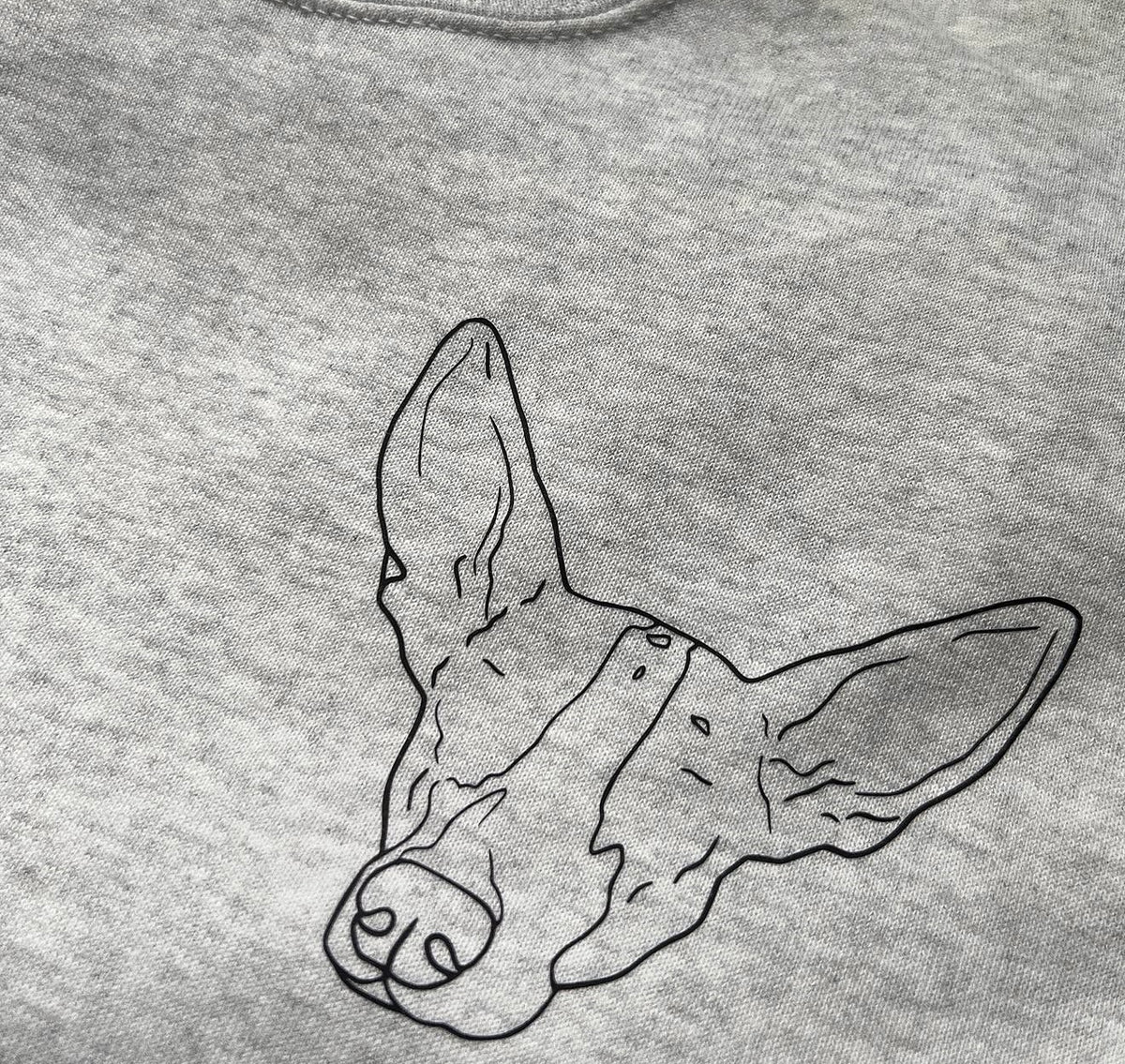 MINIMALISTISCHE ZEICHNUNG DEINER FELLNASE - SWEATSHIRT